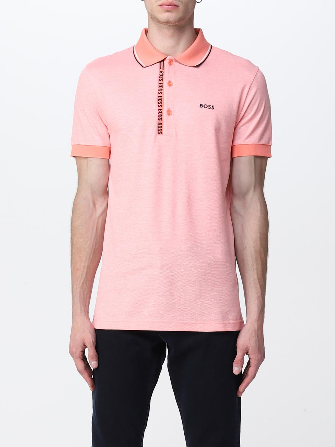 mens pink hugo boss t shirt