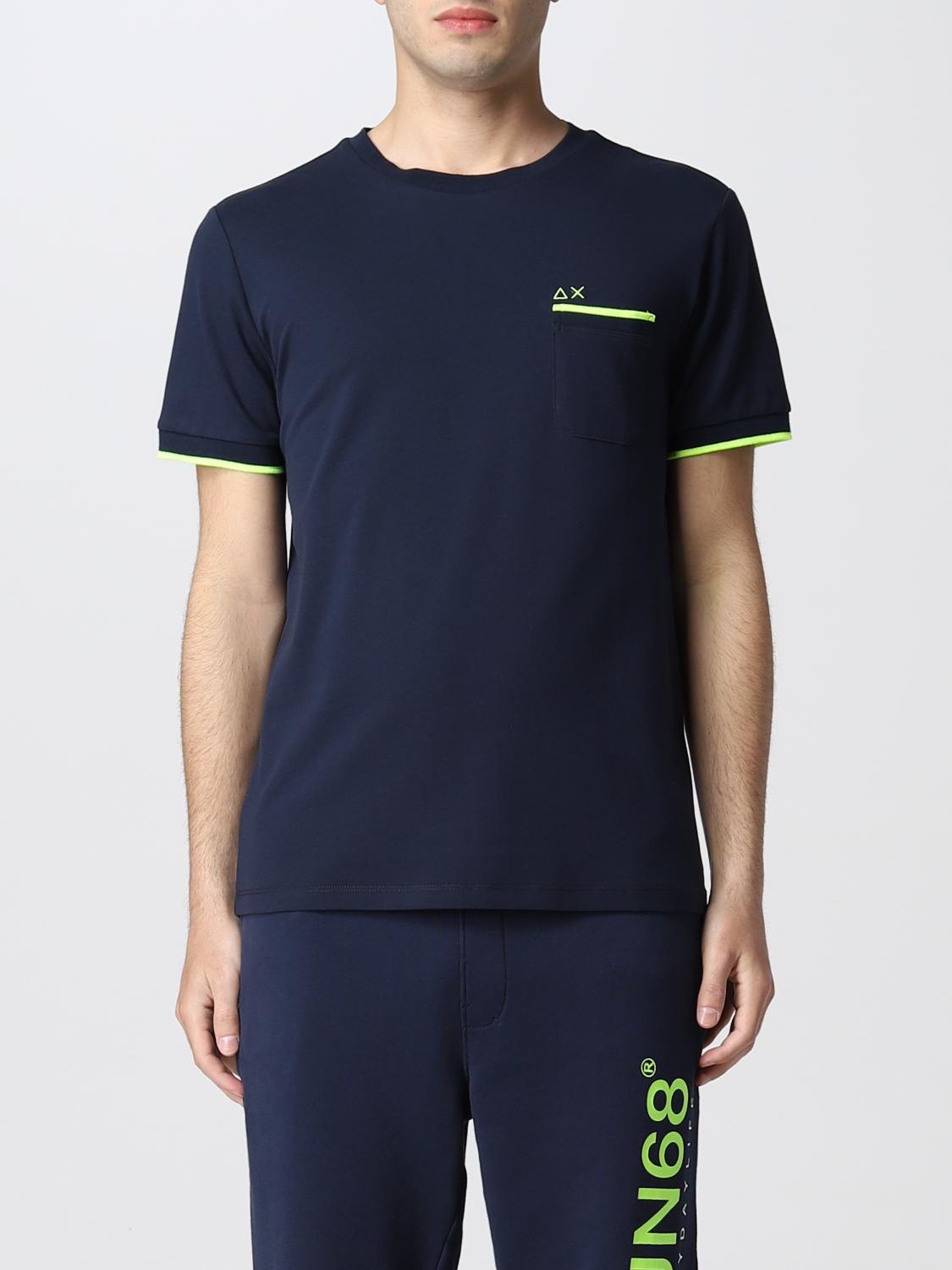 SUN 68 Tshirt homme Bleu TShirt Sun 68 T32117
