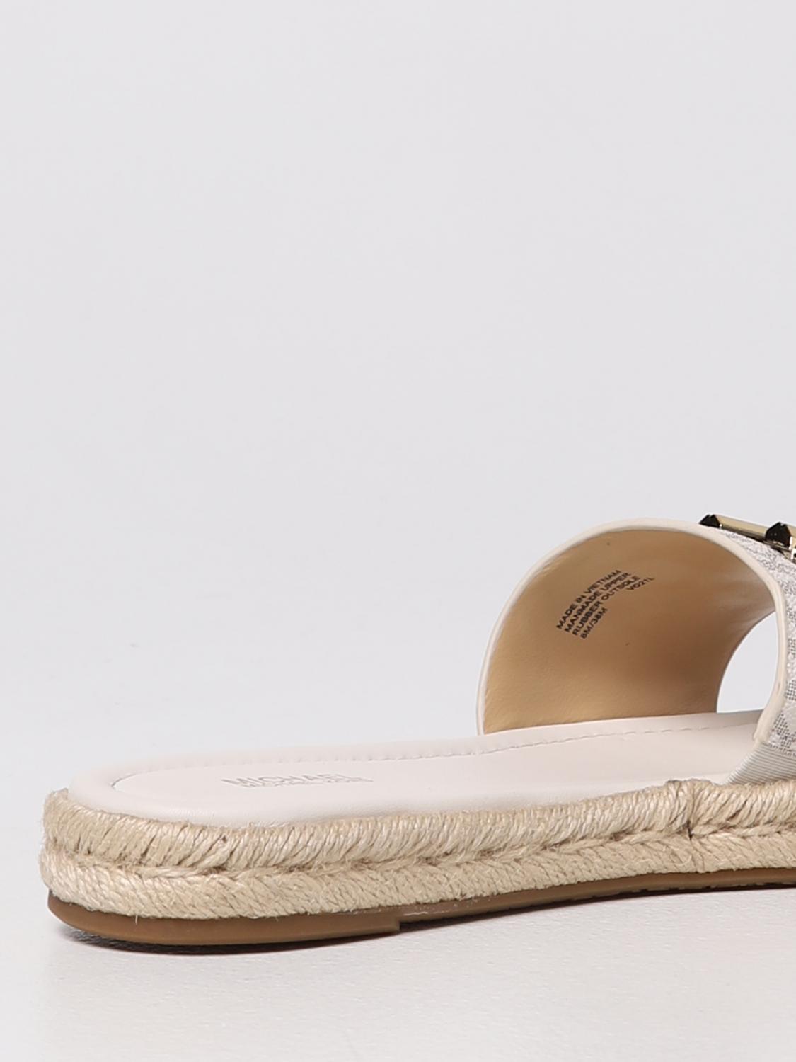 MICHAEL MICHAEL KORS: Sandalias planas mujer - Nata | Sandalias Planas  Michael Michael Kors 40S2IZFP1B GIGLIO.COM