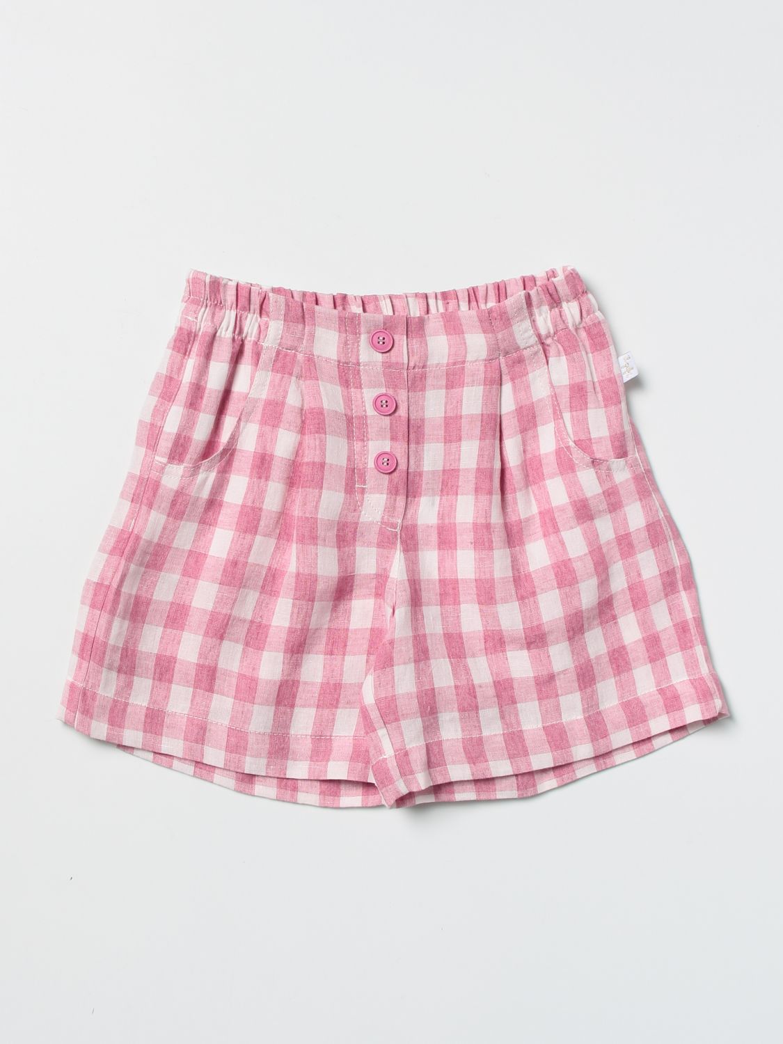 Pantalones cortos Il Gufo: Pantalones cortos Il Gufo para niña rosa 1