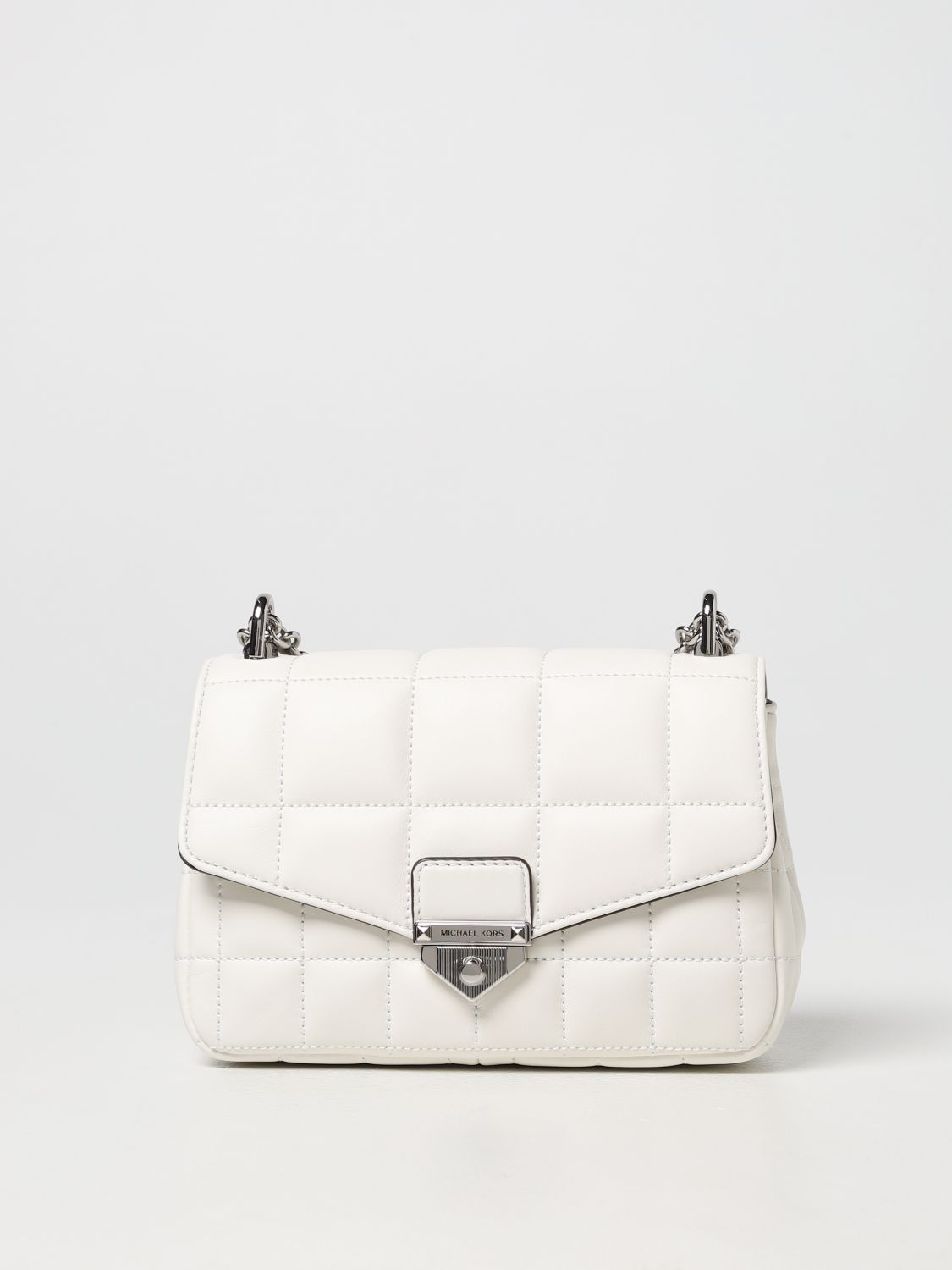 MICHAEL KORS: Michael bag in quilted leather - White | Michael Kors ...