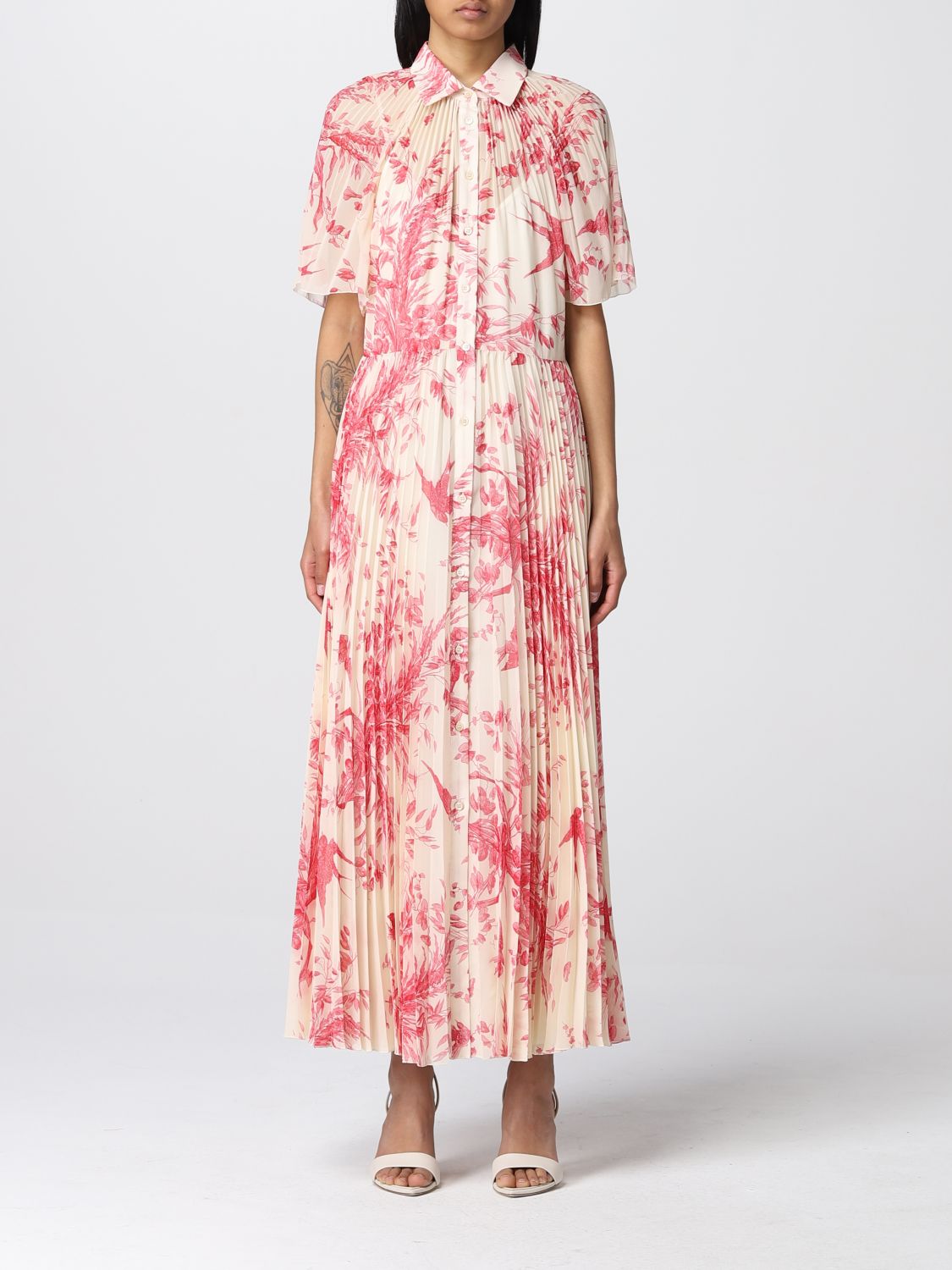 Red Valentino Shirt Dress With Toile De Jouy Print In Red | ModeSens