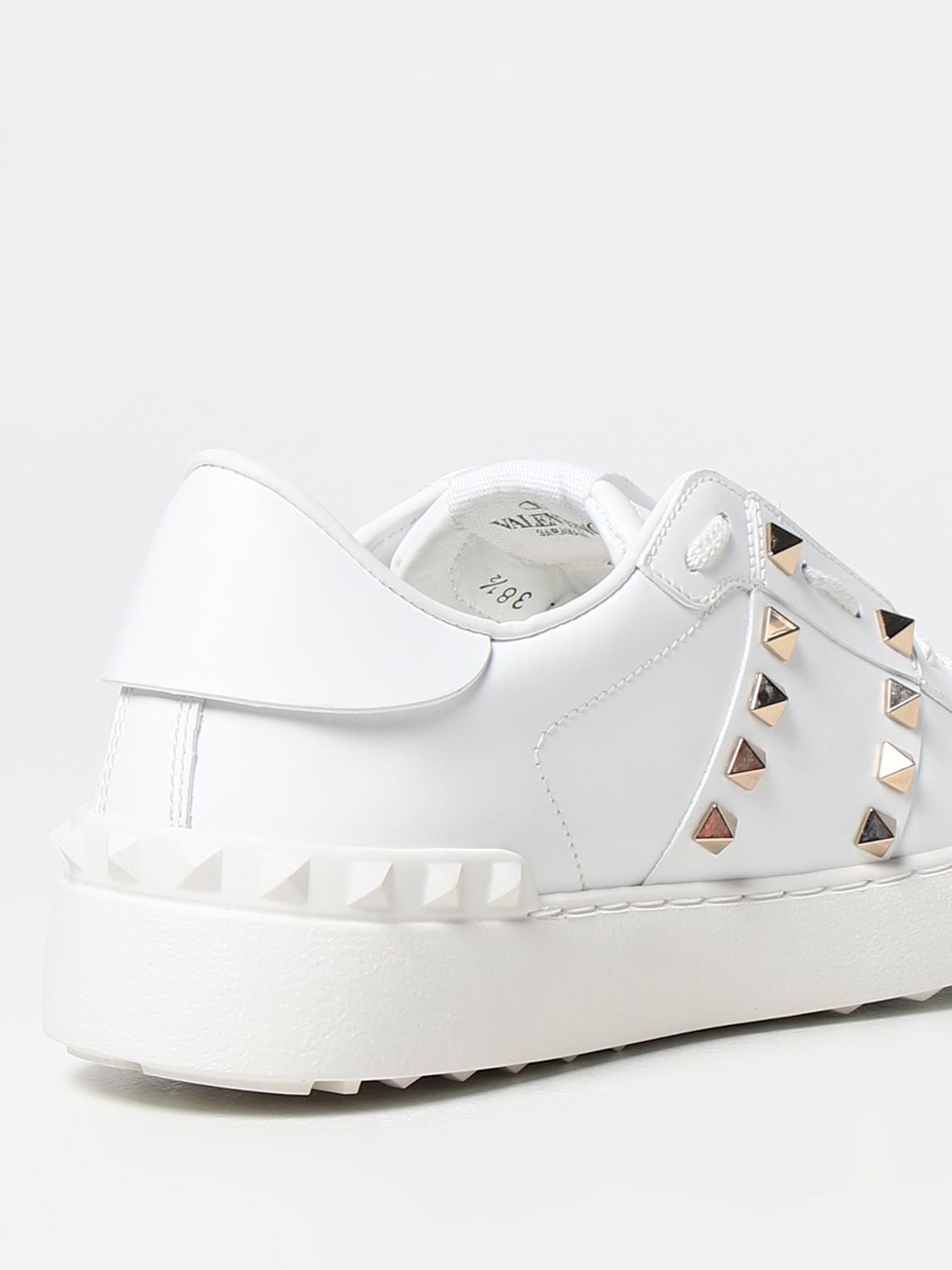 valentino white rockstud trainers