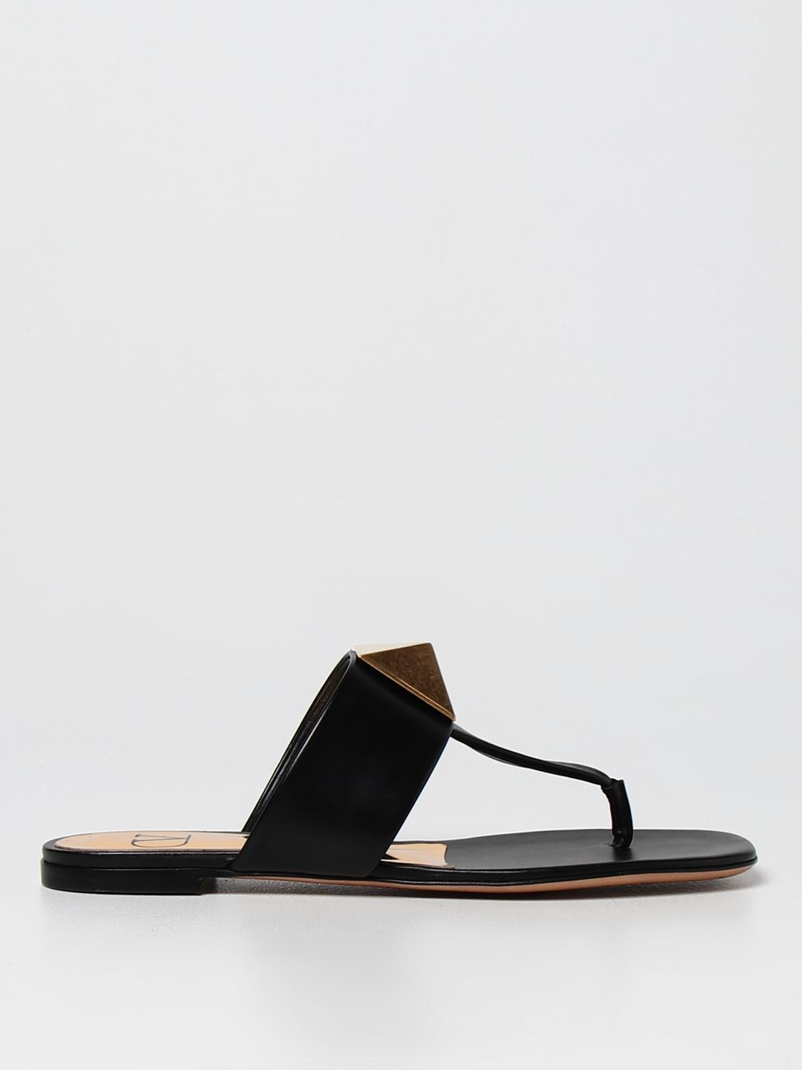 VALENTINO GARAVANI: Sandalias planas mujer - Negro | Sandalias Planas  Valentino Garavani WS0EI2CYI GIGLIO.COM