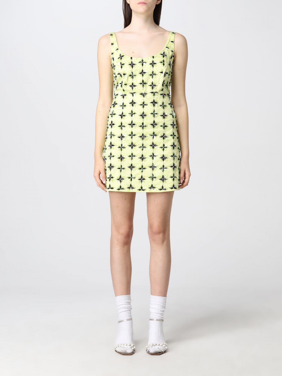 Des_phemmes Embellished Mini Dress In Green | ModeSens