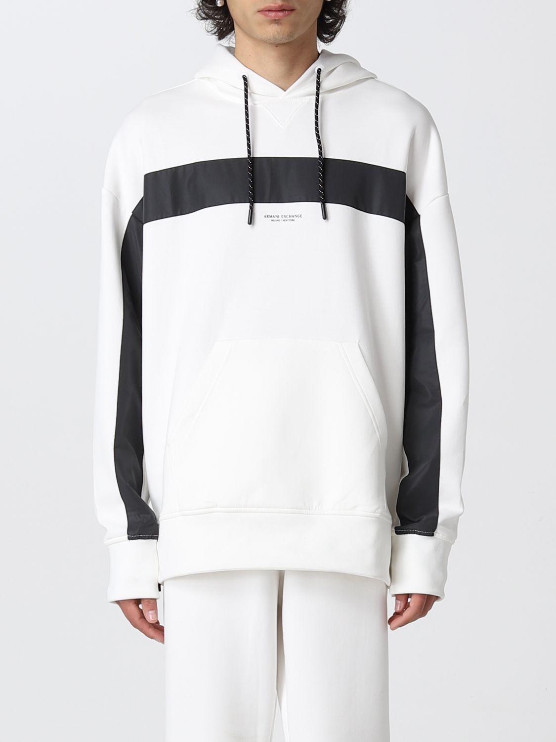 ARMANI EXCHANGE: sweatshirt for man - White | Armani Exchange sweatshirt  3LZMLFZJZGZ online on 
