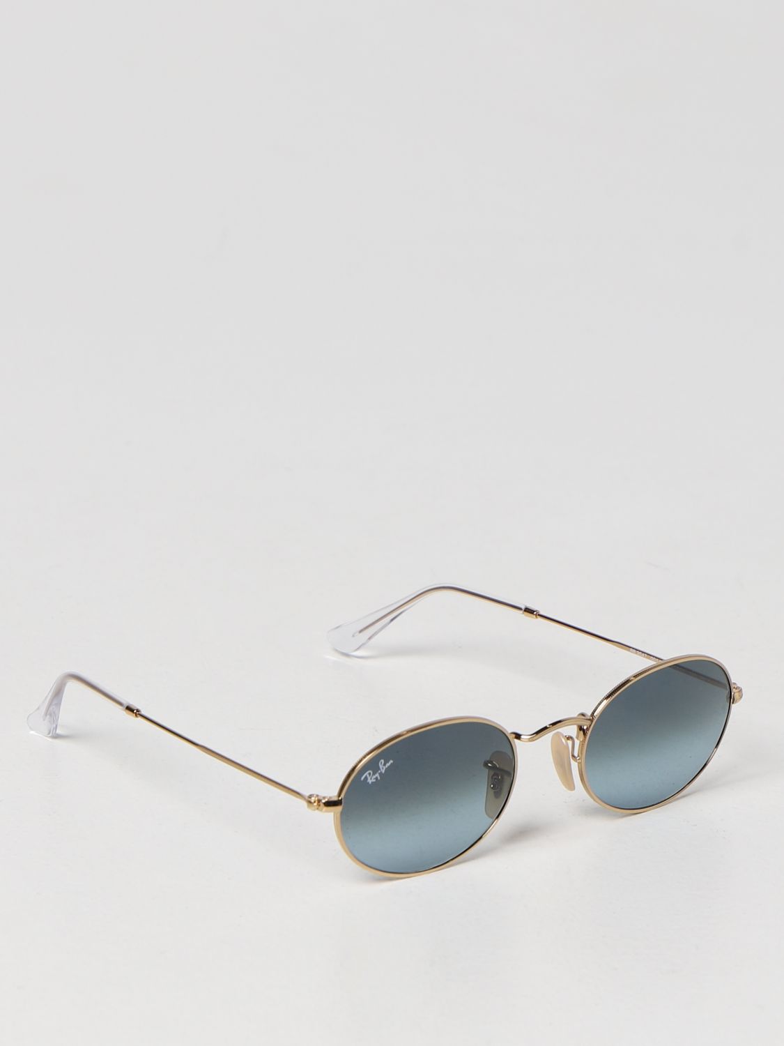 RAY-BAN: Oval metal sunglasses - Blue | Ray-Ban sunglasses RB 3547 OVAL  online on 