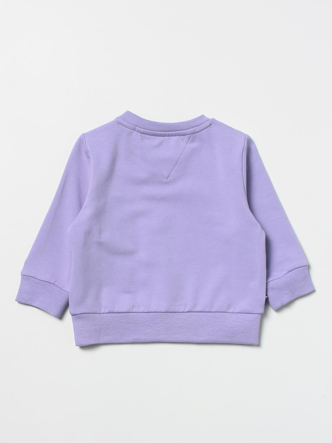 TOMMY HILFIGER: Felpa con logo - Viola | Maglia Tommy Hilfiger KN0KN01279  GIGLIO.COM