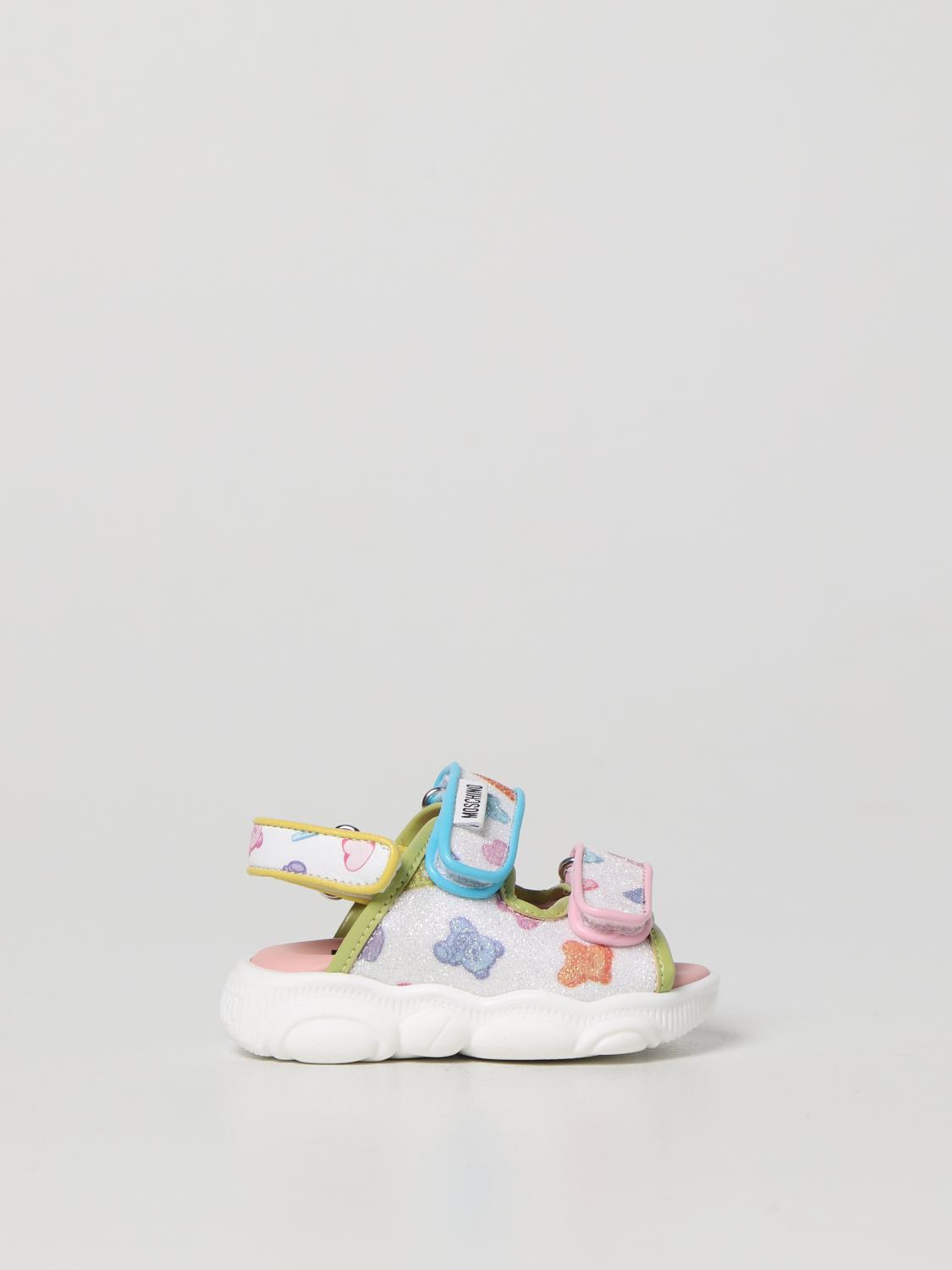 MOSCHINO BABY: Sandalo Teddy Bear in tela glitter e pelle - Fantasia | Scarpe  Moschino Baby 70066 GIGLIO.COM