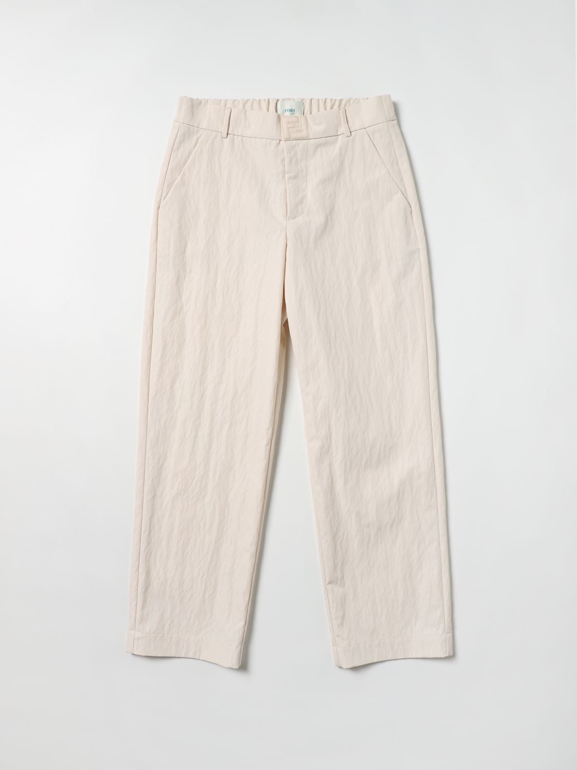 Pantalone Fendi: Pantalone Fendi in misto cotone crema 1