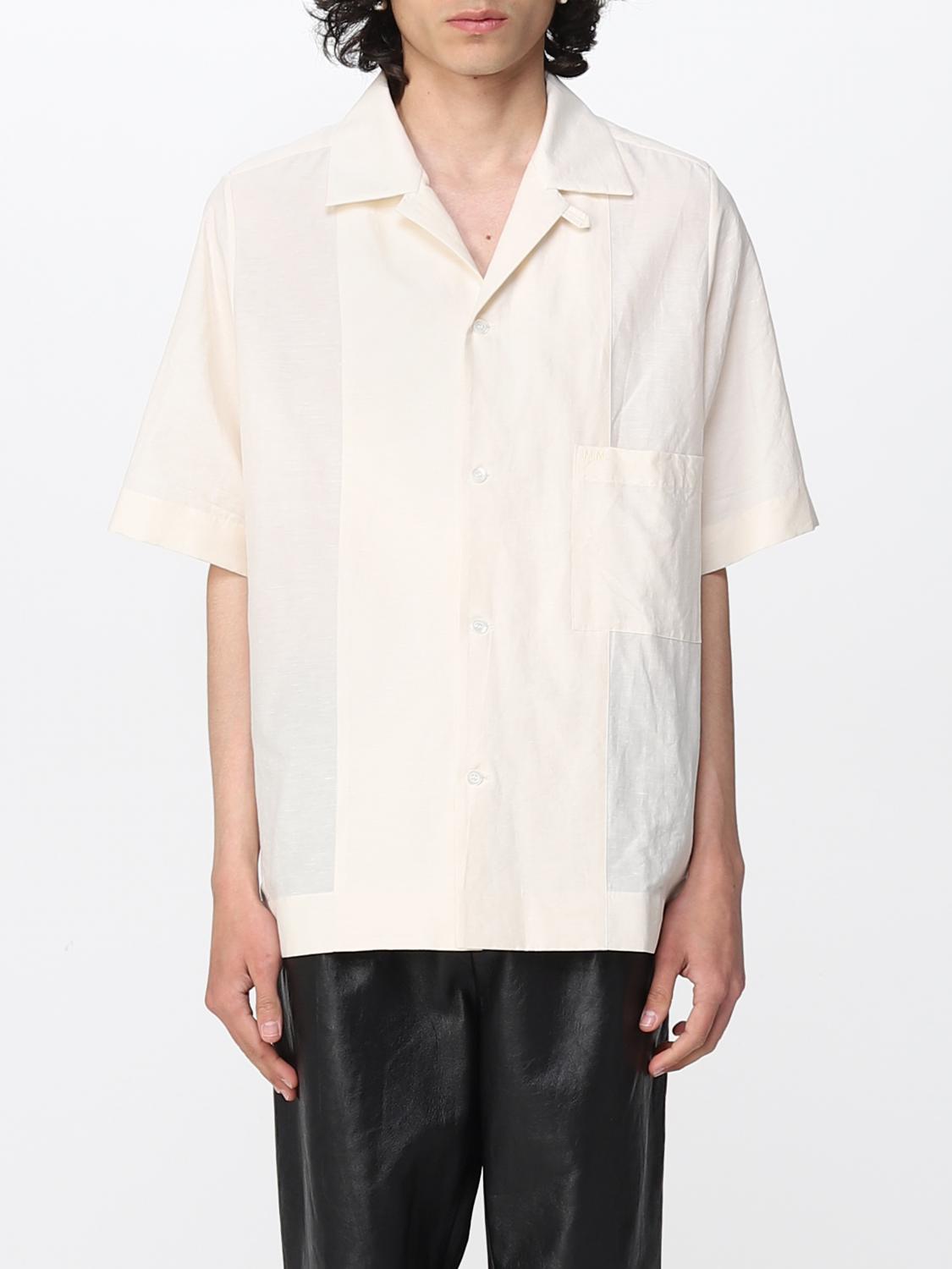 Maison Margiela Bowling Collar Shirt In Ivory ModeSens