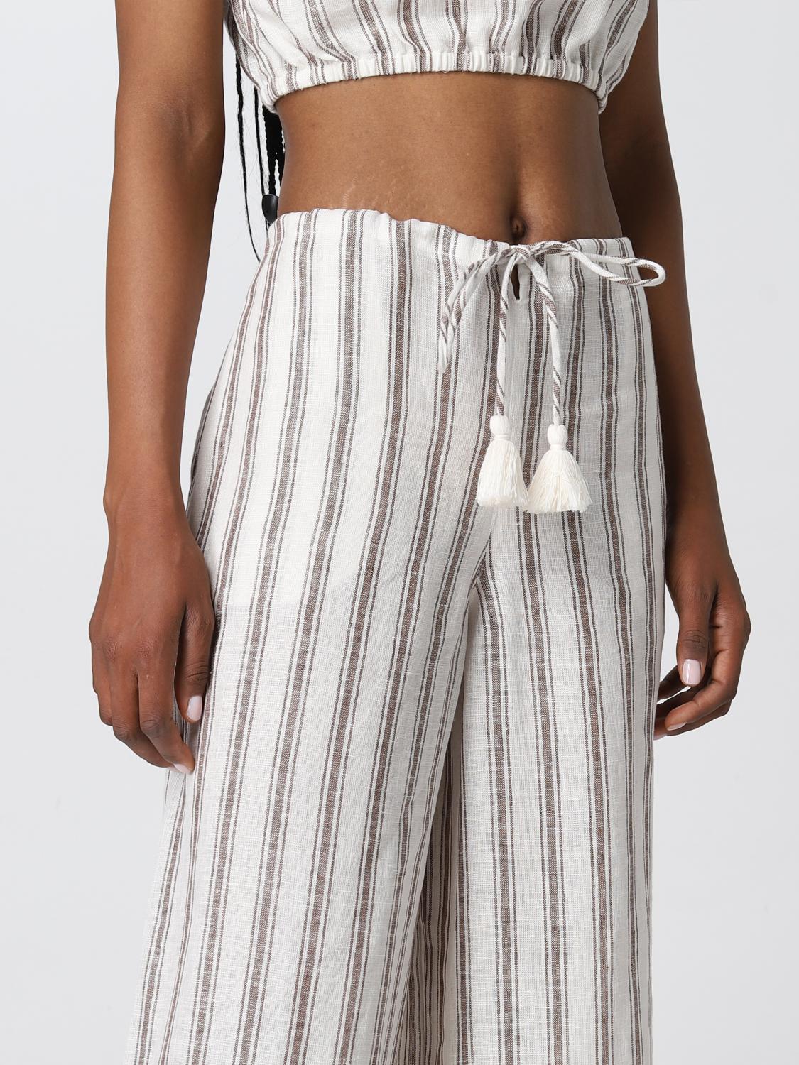TORY BURCH: Pants women - Beige | Pants 