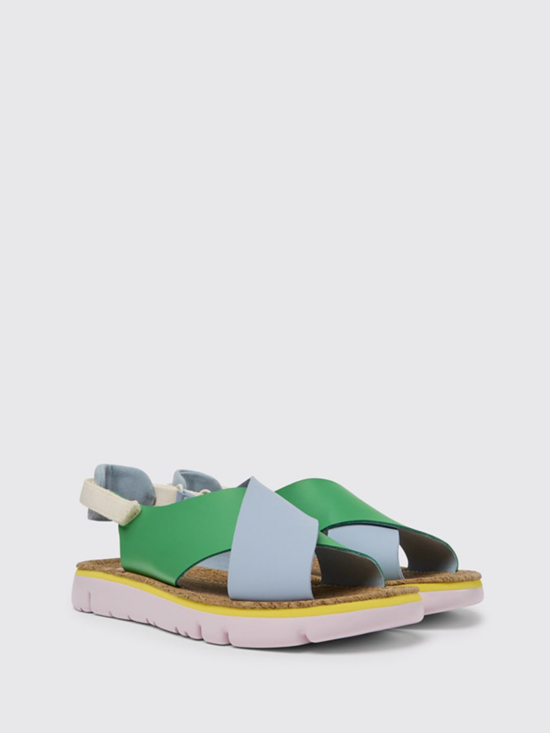 CAMPER: flat sandals for woman - Multicolor | Camper flat sandals ...