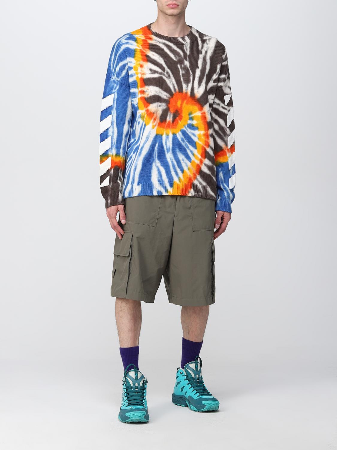 OFF-WHITE: Off White tie dye sweater - Black | Off-White sweater