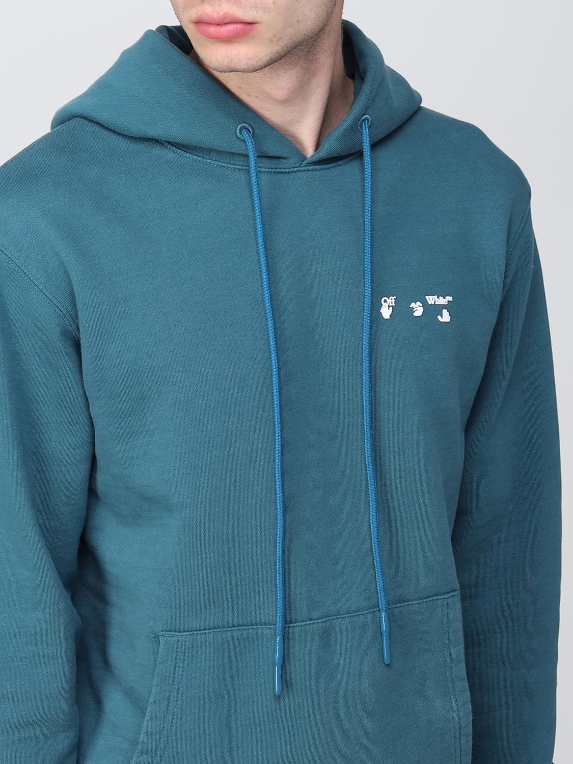 OFF-WHITE: Sudadera hombre Off White - Verde | Sudadera Off-White  OMBB097S22FLE003 GIGLIO.COM