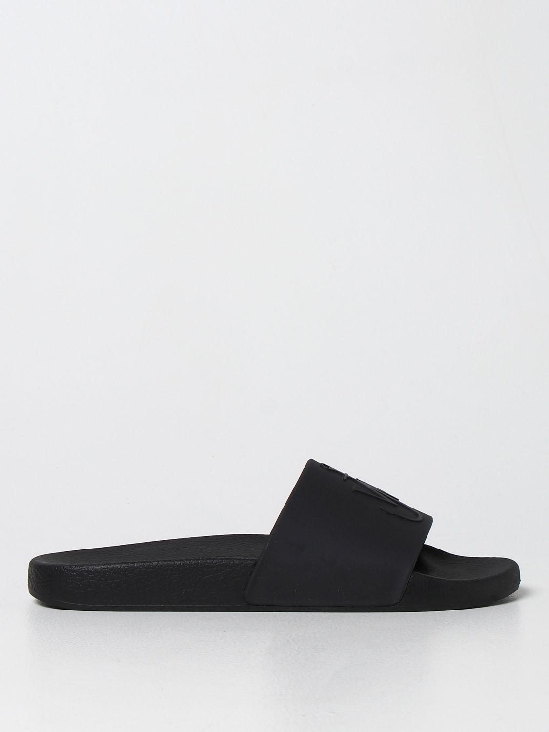 JW ANDERSON: slide sandal in rubber - Black | Jw Anderson flat sandals ...