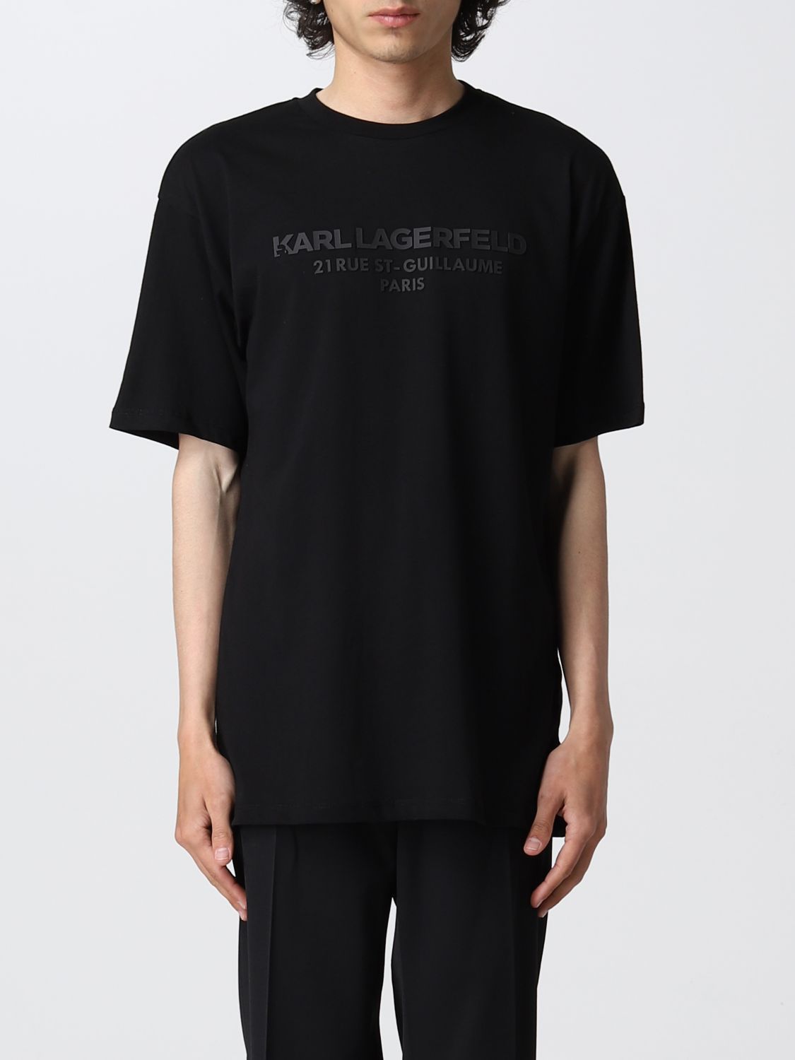 KARL LAGERFELD: t-shirt for man - Black | Karl Lagerfeld t-shirt ...
