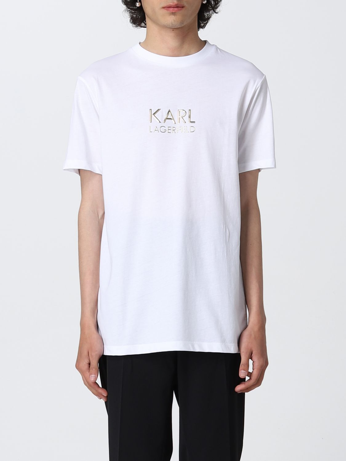 KARL LAGERFELD: t-shirt for man - White | Karl Lagerfeld t-shirt online on GIGLIO.COM
