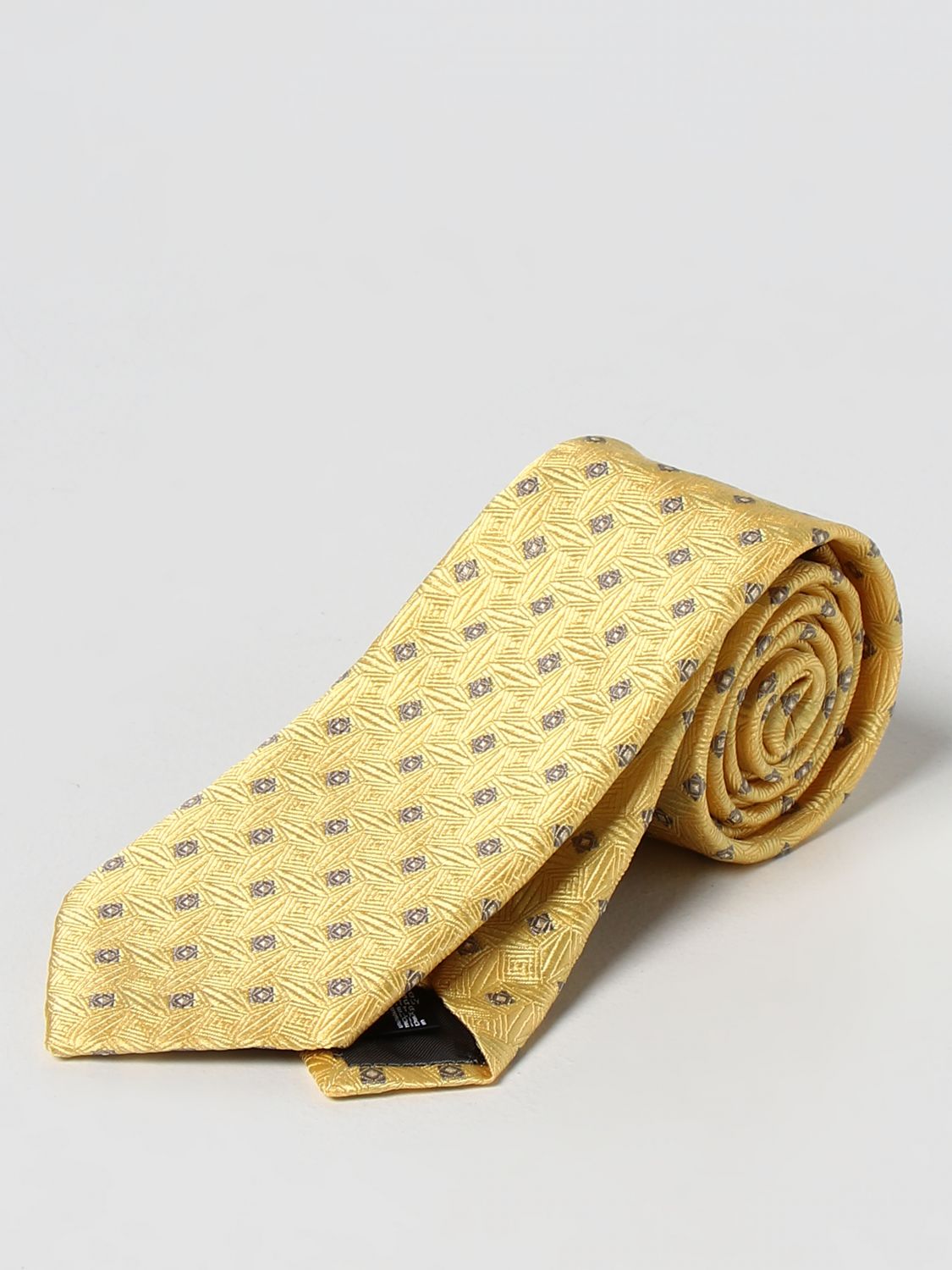 EMPORIO ARMANI: patterned tie - Yellow | Emporio Armani tie 3402752R647  online on 