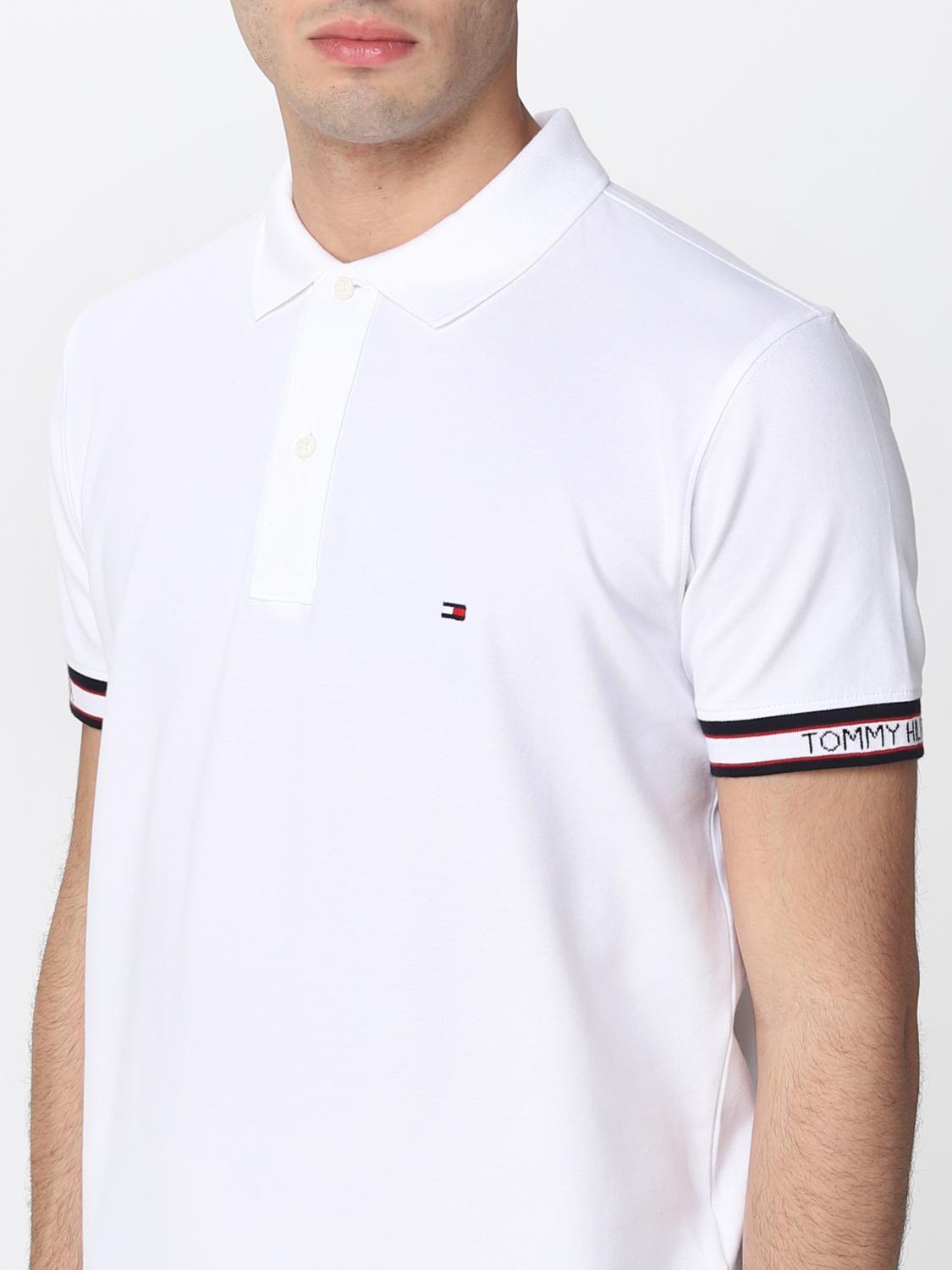 Tommy Hilfiger Outlet: polo t-shirt - White | Tommy Hilfiger polo shirt on GIGLIO.COM