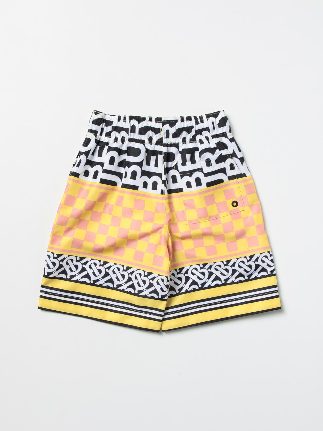 yellow burberry shorts