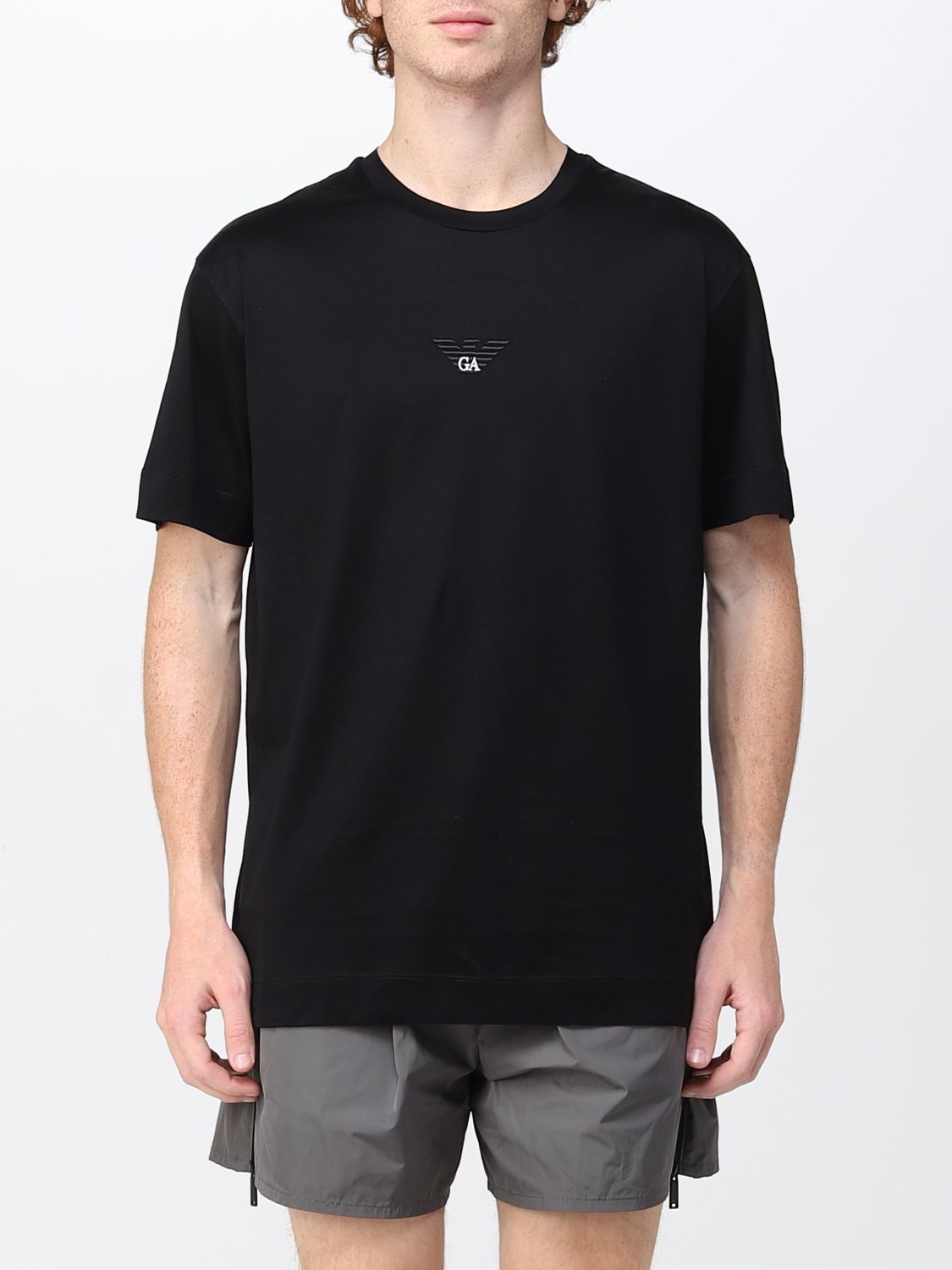 EMPORIO ARMANI: t-shirt for man - Black | Emporio Armani t-shirt ...