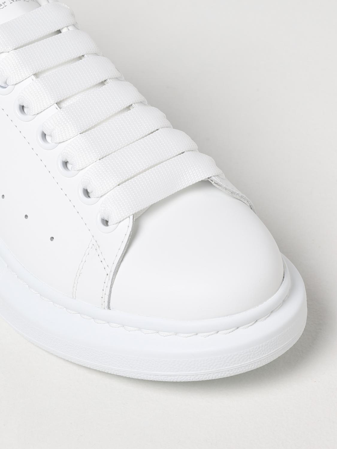 ALEXANDER MCQUEEN: Sneakers in pelle - Bianco | Sneakers Alexander Mcqueen  553770WIB9V GIGLIO.COM