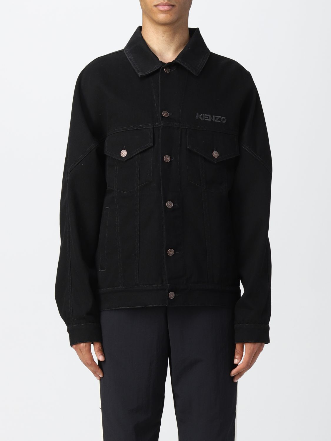 KENZO: jacket for man - Black | Kenzo jacket FC55DB5402ED online at ...