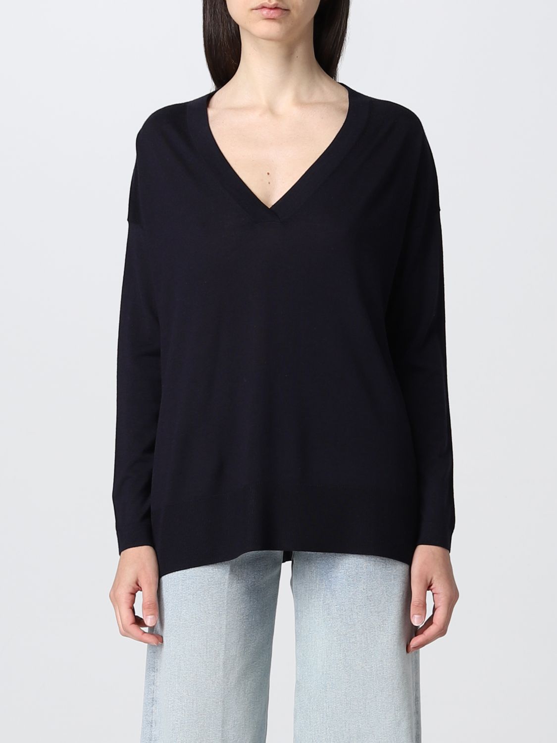 ALLUDE: sweater for woman - Blue | Allude sweater 22264031 online on ...