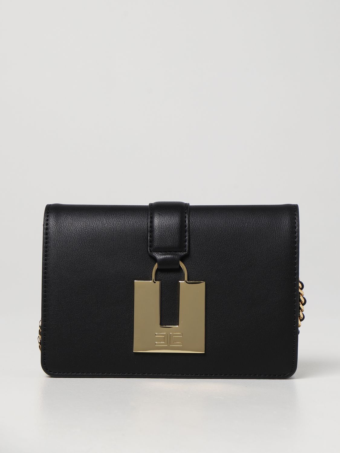 Elisabetta Franchi Shoulder Bag In Synthetic Leather In Black | ModeSens