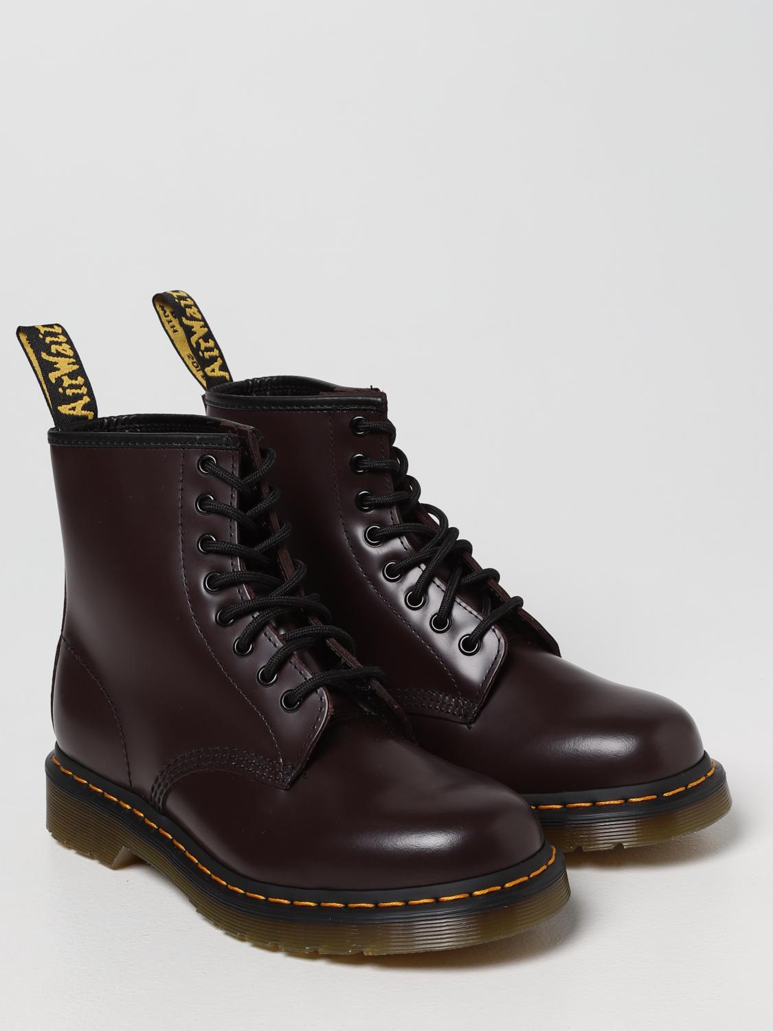 DR. MARTENS: Flat booties women - Burgundy | Flat Booties Dr. Martens ...