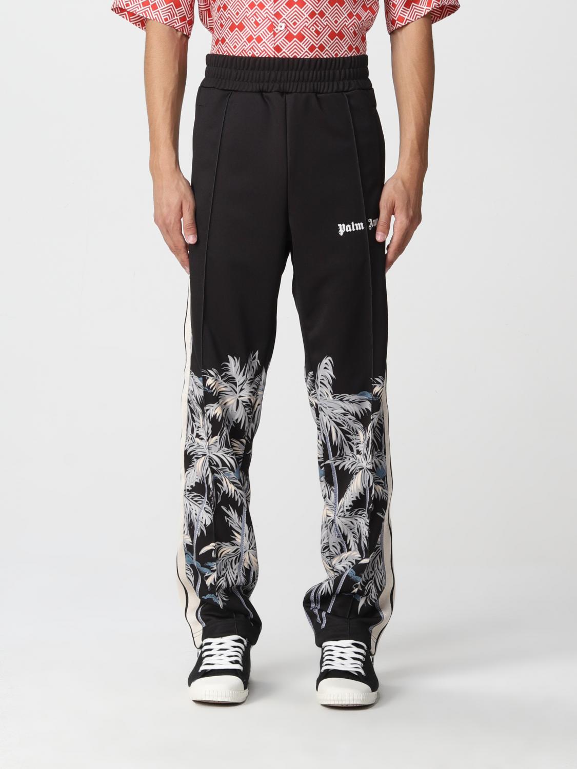 PALM ANGELS: Pantalone uomo - Nero | Pantalone Palm Angels PMCJ001S22FAB014  GIGLIO.COM