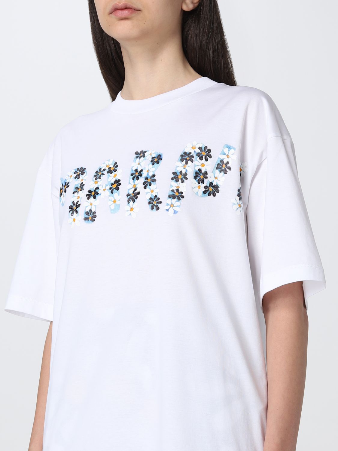MARNI: T-shirt women - White | Marni t-shirt THJET49EPMUSCT06 online on ...