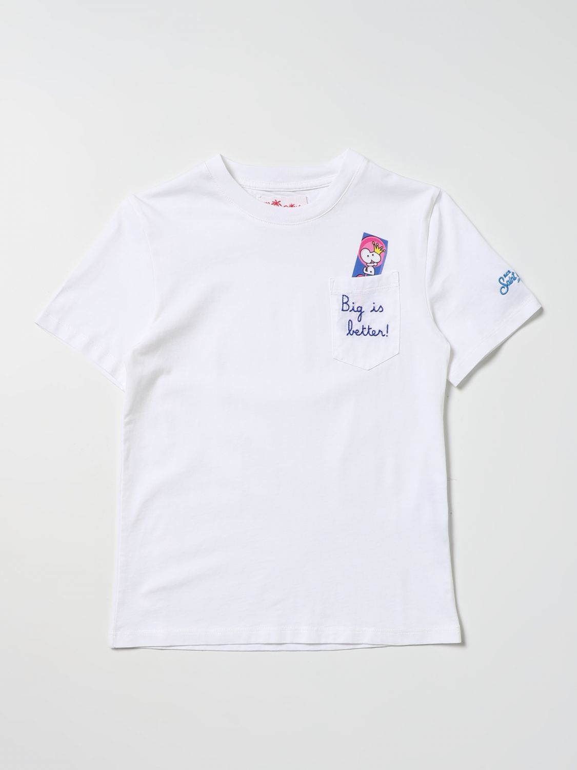 T-shirt Mc2 Saint Barth: T-shirt Mc2 Saint Barth con logo bianco 1