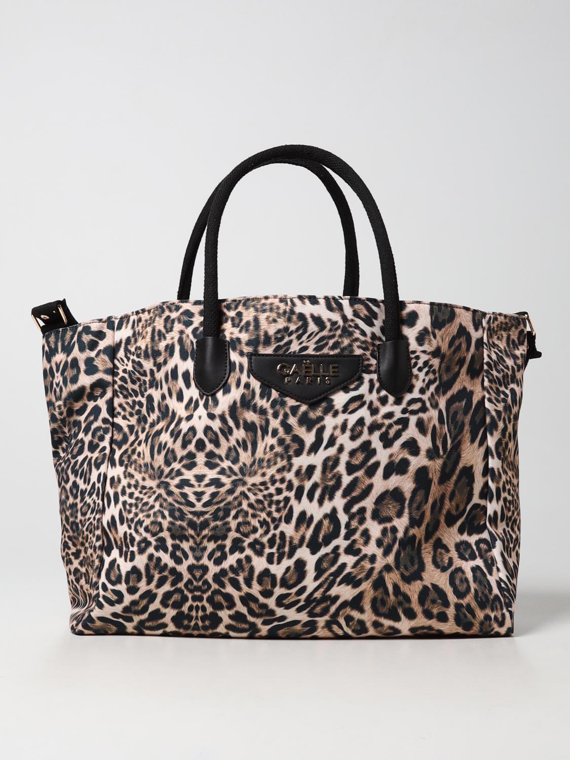 GAËLLE PARIS: Borsa shopper con stampa animalier - Nero | Borse Tote Gaëlle  Paris GBBDA400B GIGLIO.COM
