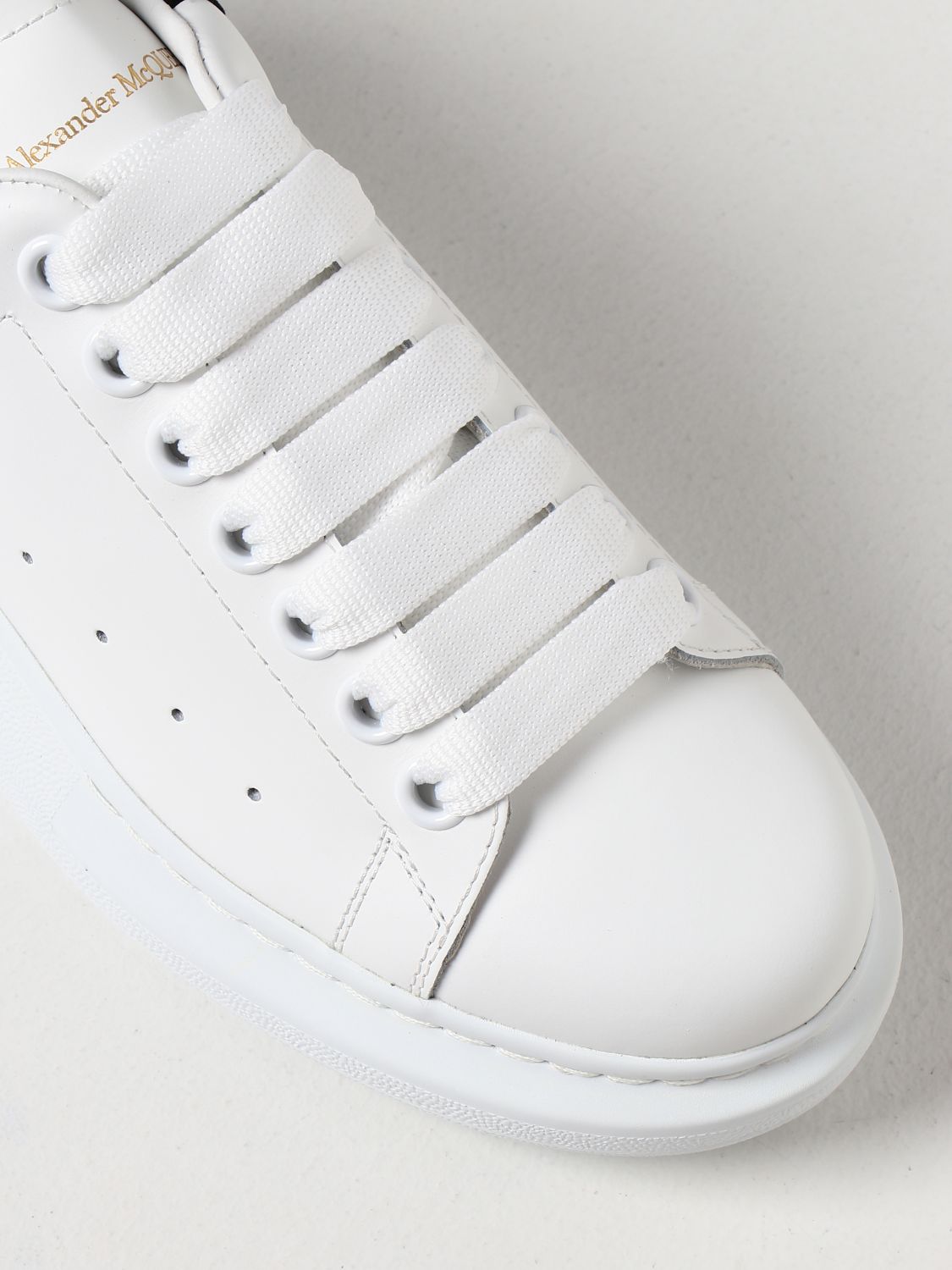 ALEXANDER MCQUEEN: leather sneakers - White | Sneakers Alexander