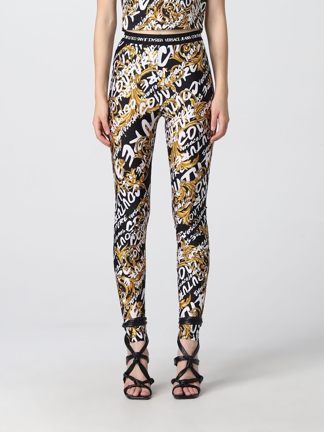 VERSACE JEANS COUTURE: pants for woman - Black | Versace Jeans Couture ...