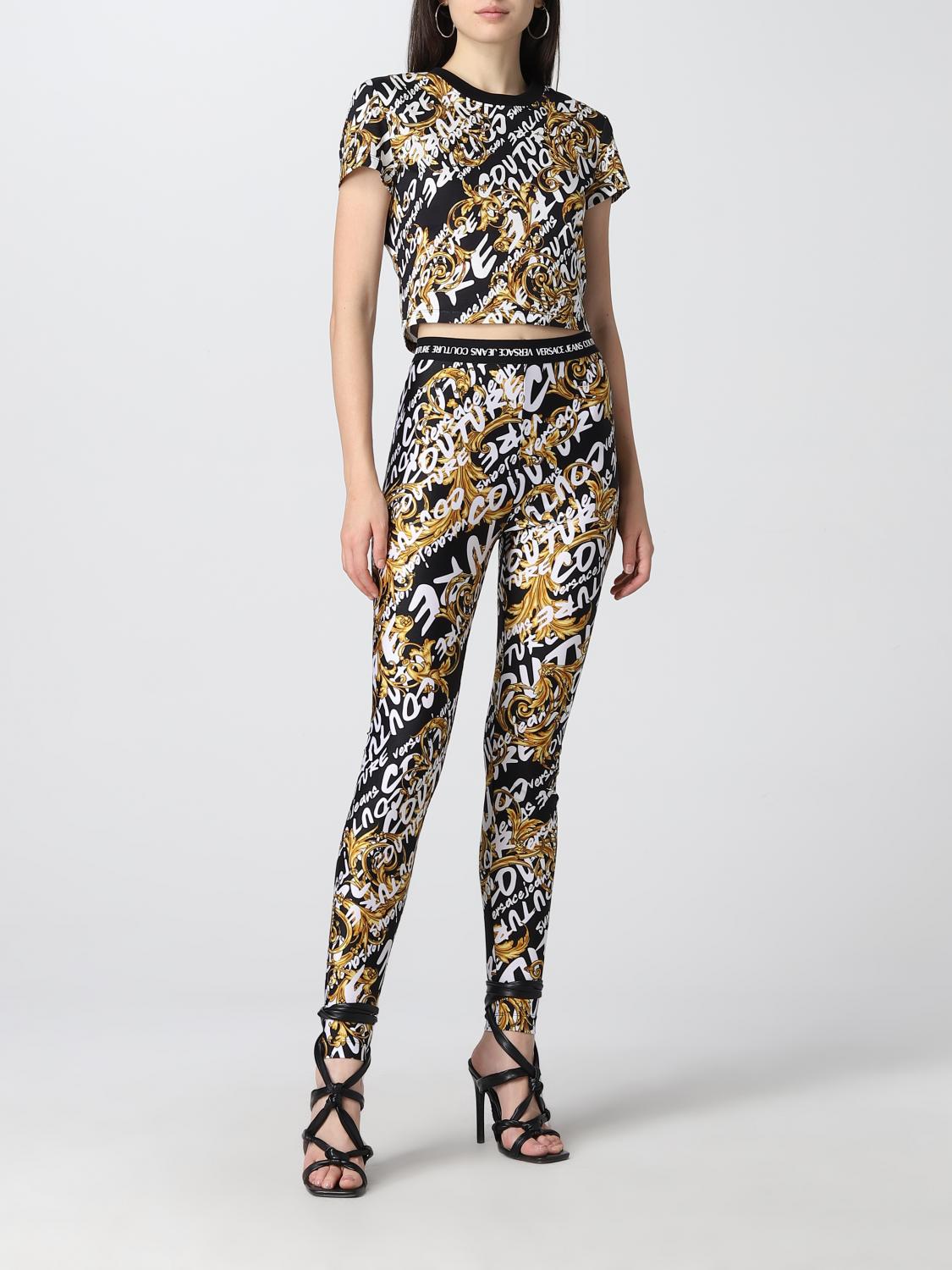 VERSACE JEANS COUTURE pants for woman Black Versace Jeans Couture pants 73HAC101JS110