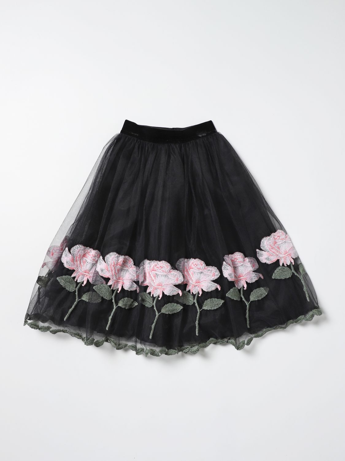 Skirt Monnalisa: Monnalisa skirt in tulle black 1