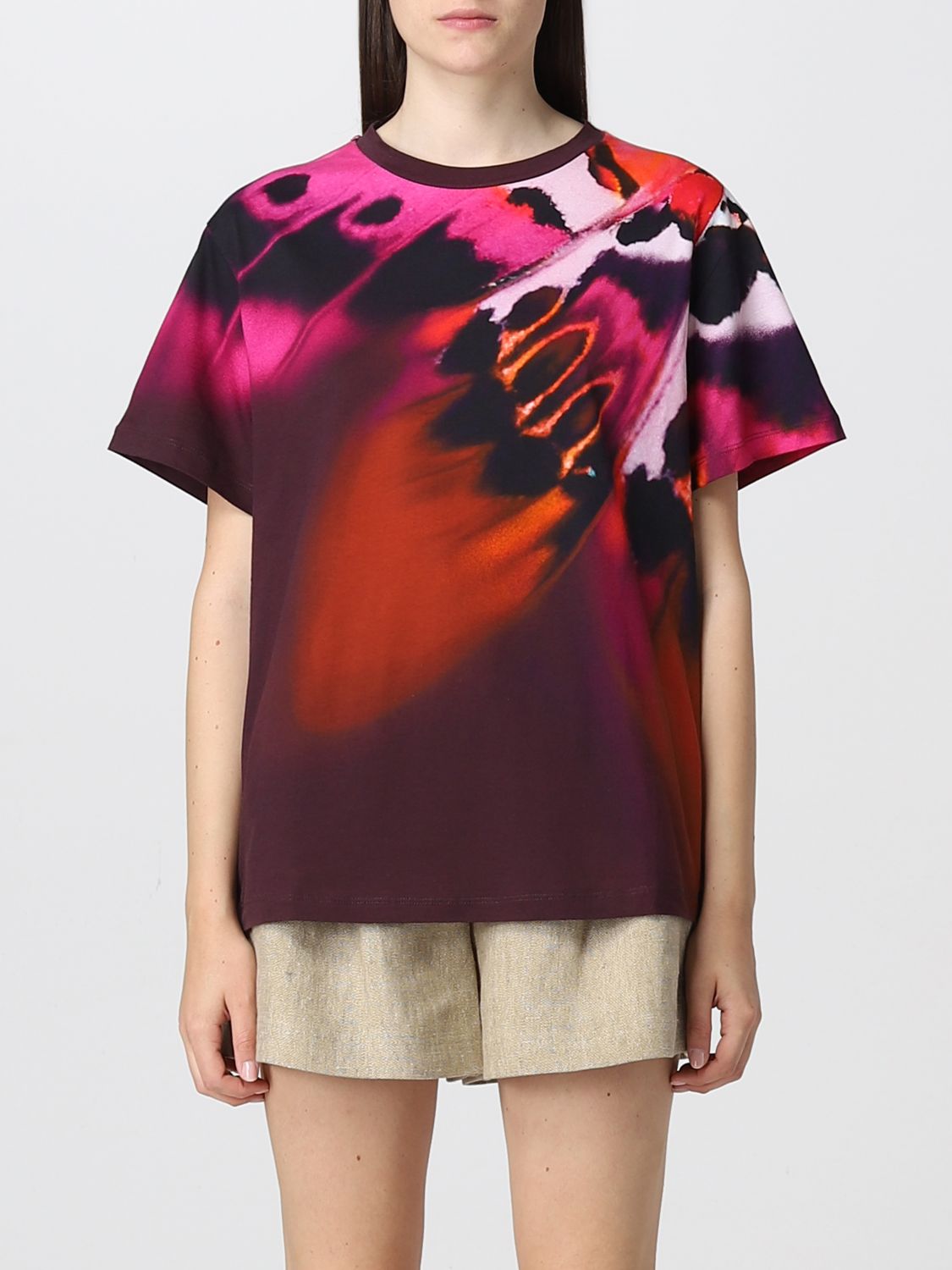 ALBERTA FERRETTI: t-shirt with butterfly print Multicolor | t-shirt online on GIGLIO.COM