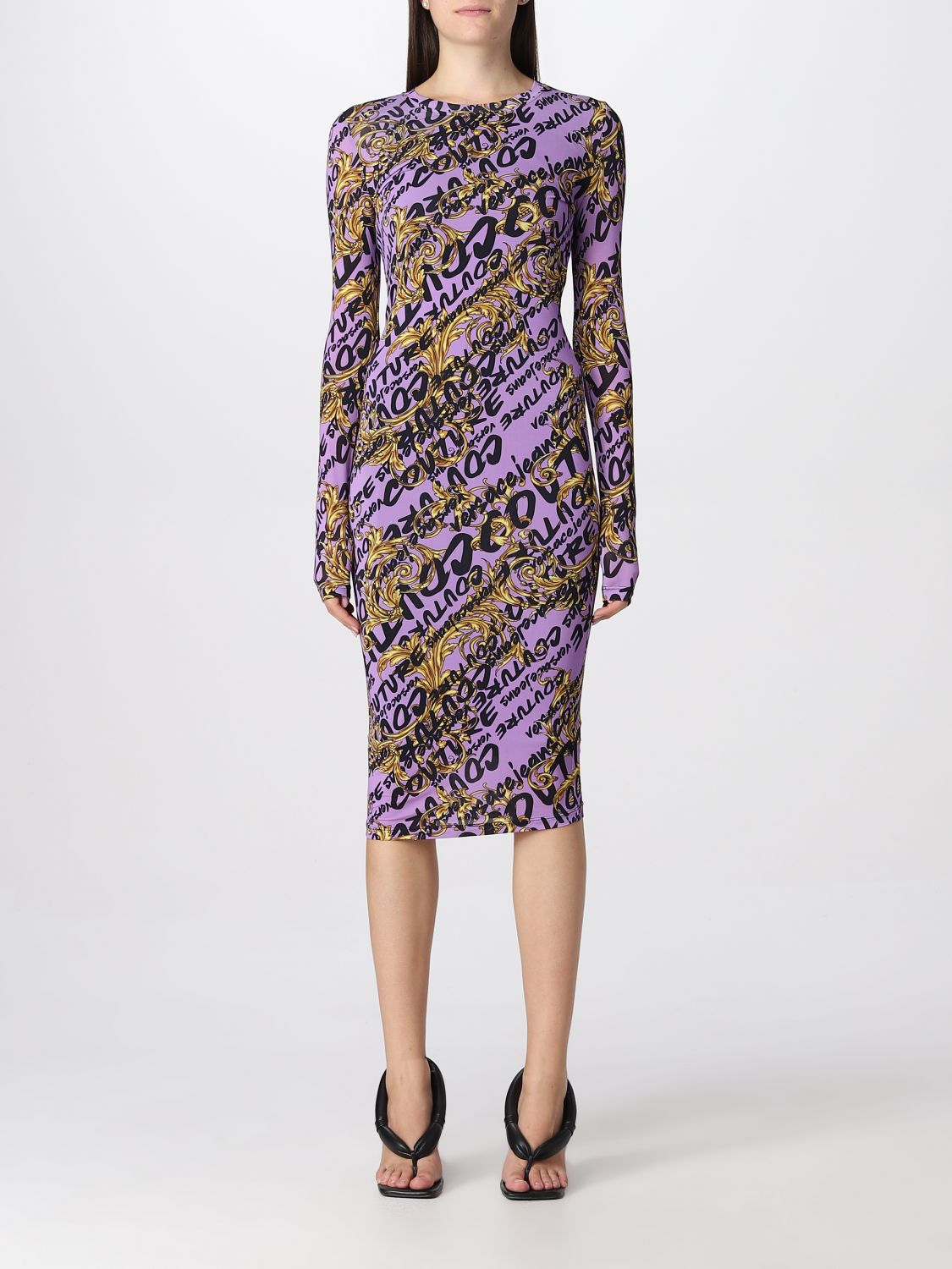 VERSACE JEANS COUTURE: dress for woman - Violet | Versace Jeans Couture ...