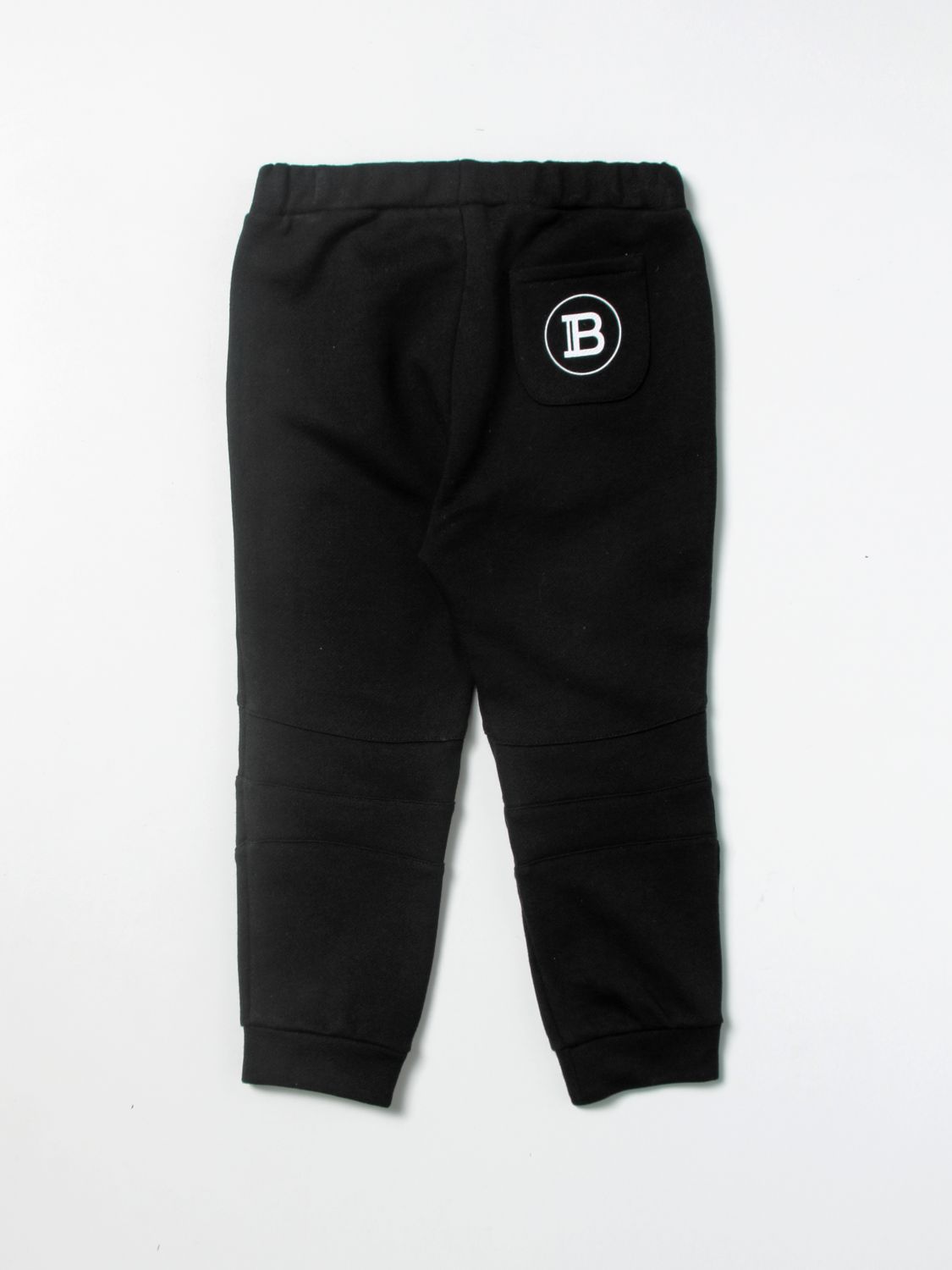 Balmain Outlet: jogging pants with logo - Black | Balmain pants ...