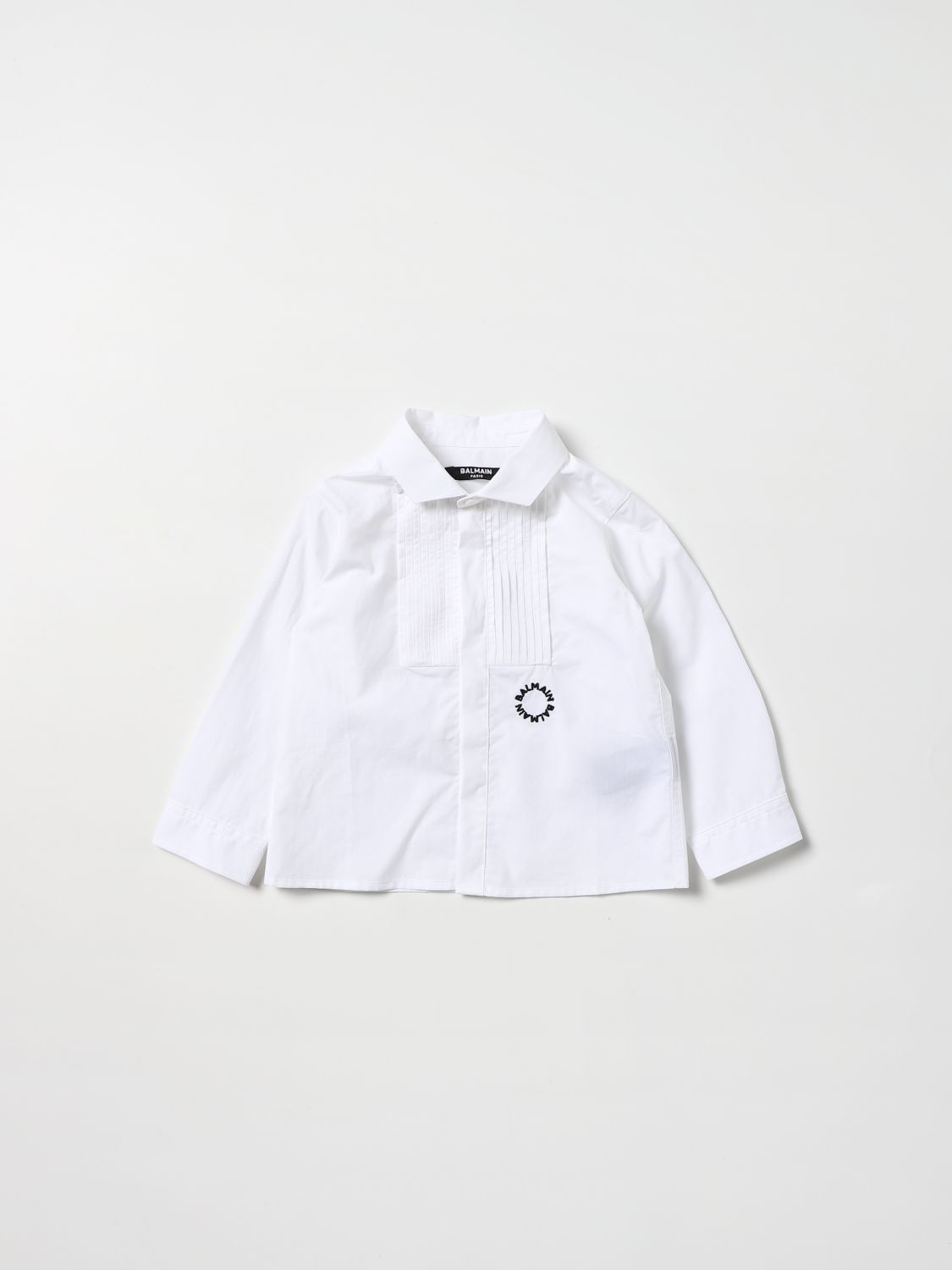 Camicia Balmain: Camicia Balmain in cotone con logo bianco 1
