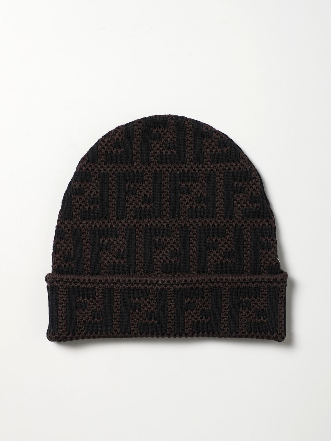 Hat Fendi: Fendi hat with FF motif brown 2