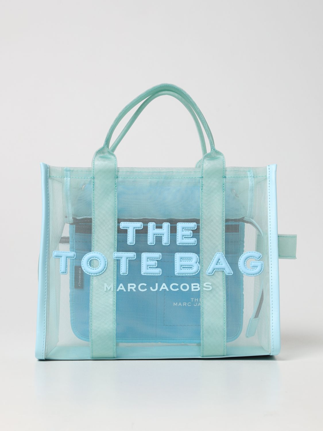 Borsa The Marc Jacobs The Mesh Tote Bag Small in tessuto a rete azzurro:  : Fashion