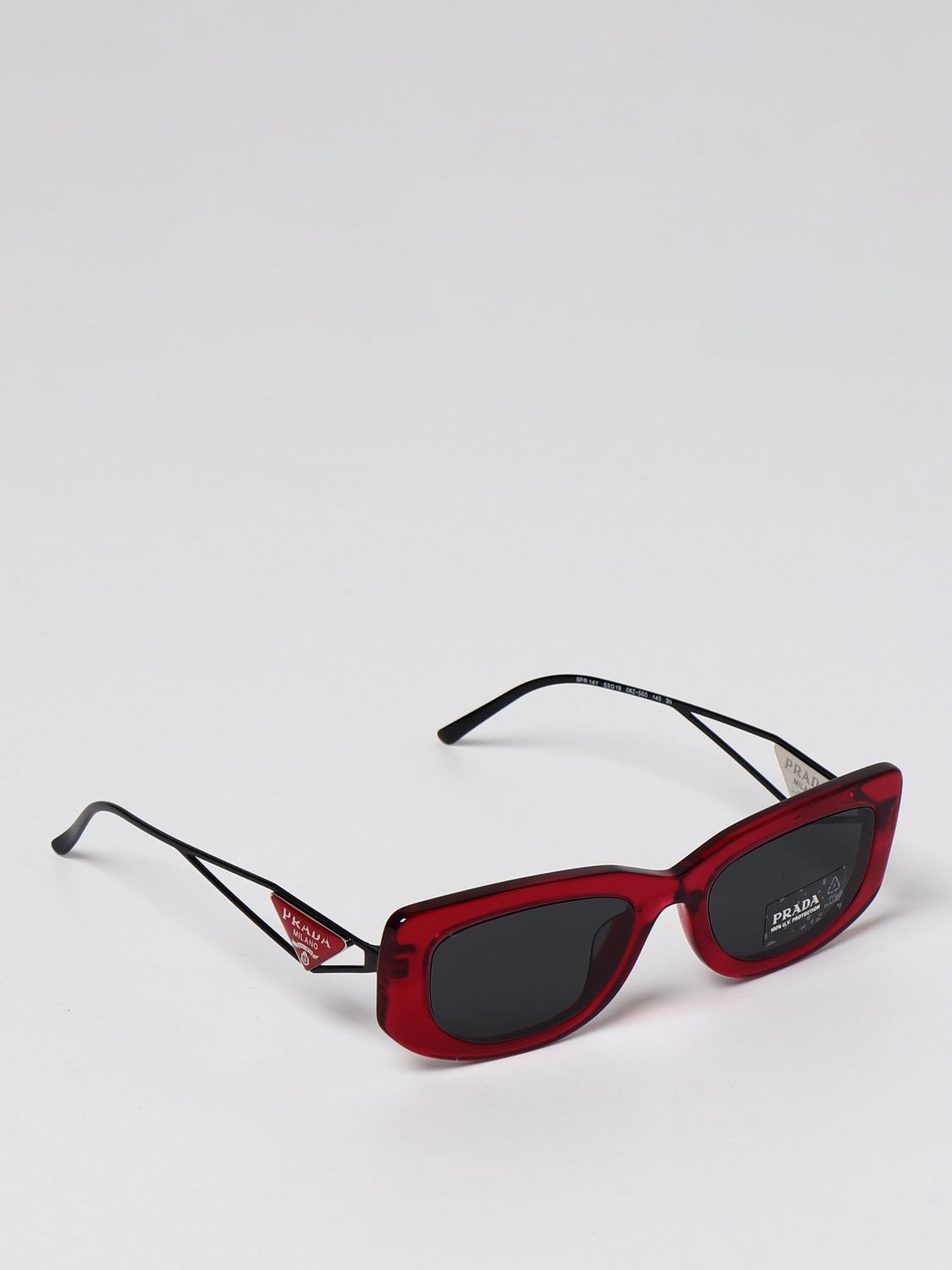 Gafas Prada: Gafas de sol Prada de acetato y metal rojo 1