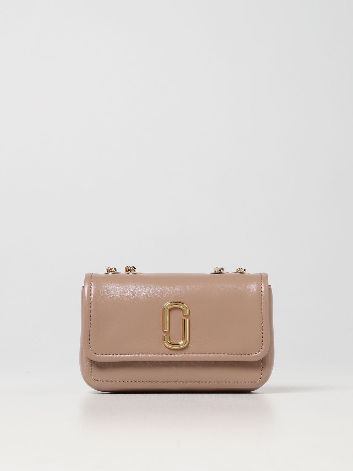 MARC JACOBS: The Glam Shot leather bag - Beige