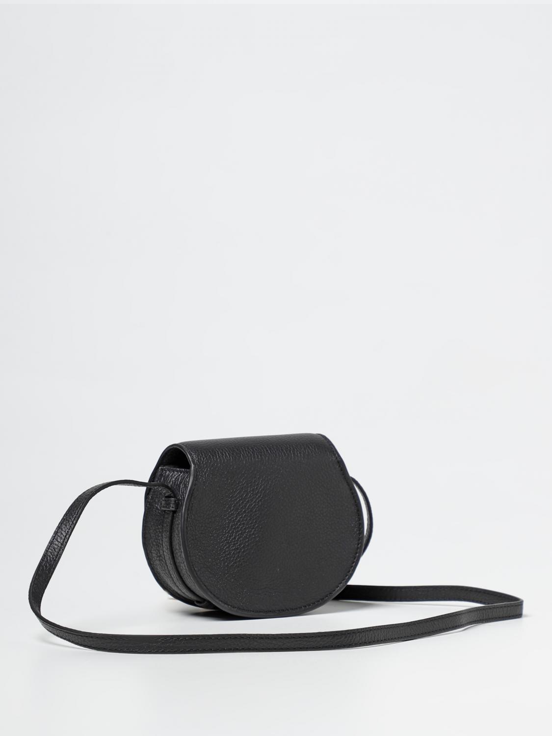 CHLOÉ Outlet: Chloé Marcie nano leather bag - Black | CHLOÉ mini bag ...