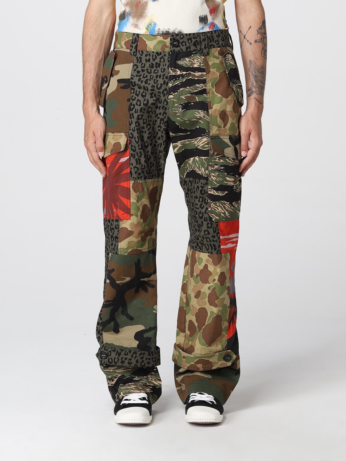 PALM ANGELS: Pantalone uomo - Militare | Pantalone Palm Angels  PMCF009S22FAB001 GIGLIO.COM