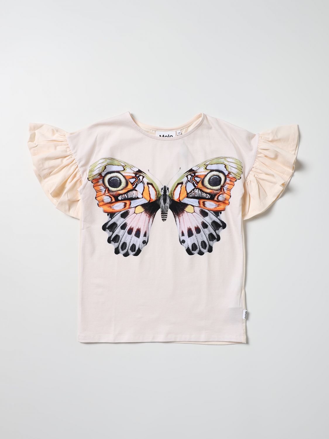 T-shirt Molo: T-shirt Molo in cotone con farfalla bianco 1